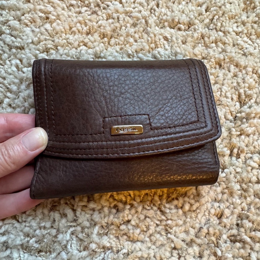 Fossil Dark Brown Leather Wallet